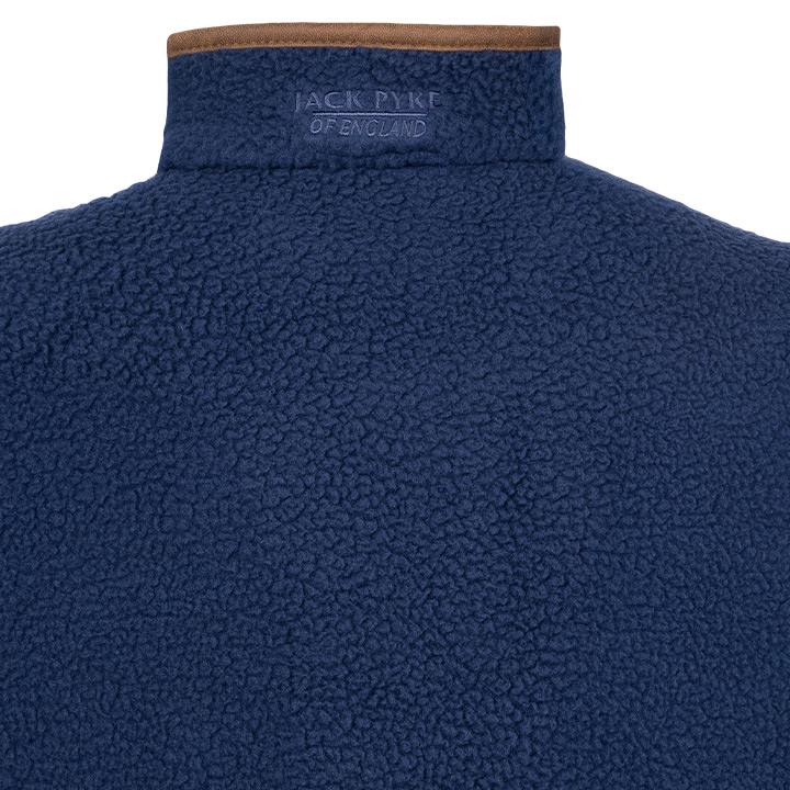 Junior Sherpa Fleecetrui Halve Rits Marineblauw