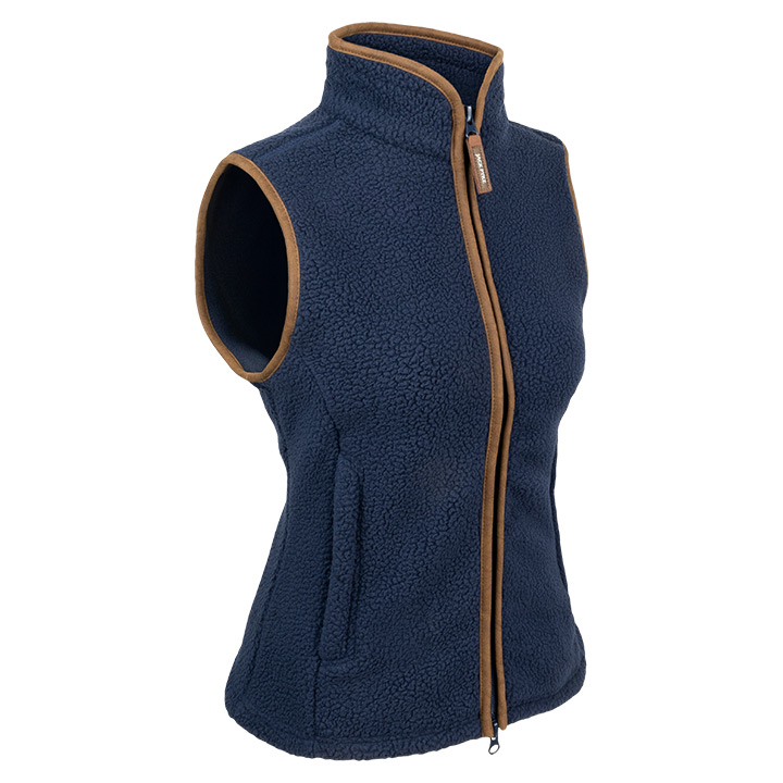Dames Sherpa Fleece Bodywarmer Marineblauw