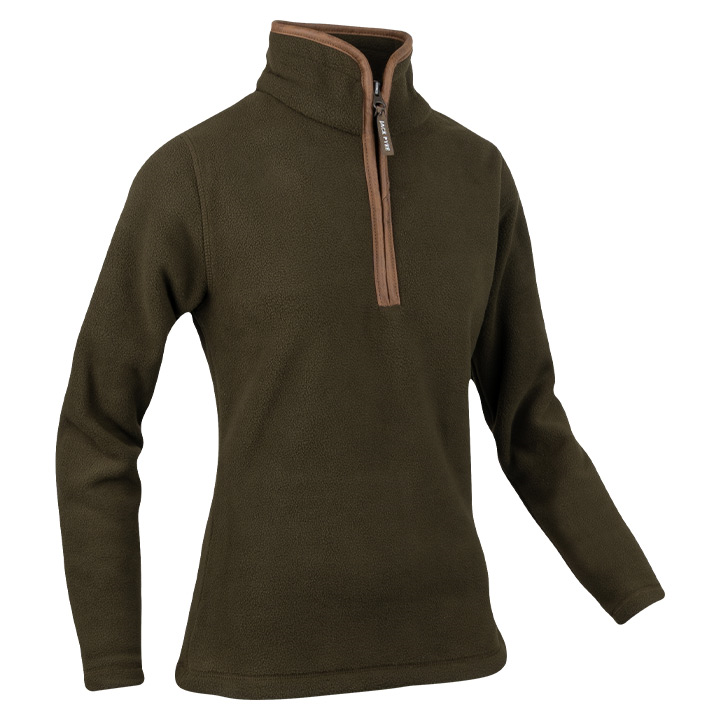 ladies-fleece-pullover-dark-olive