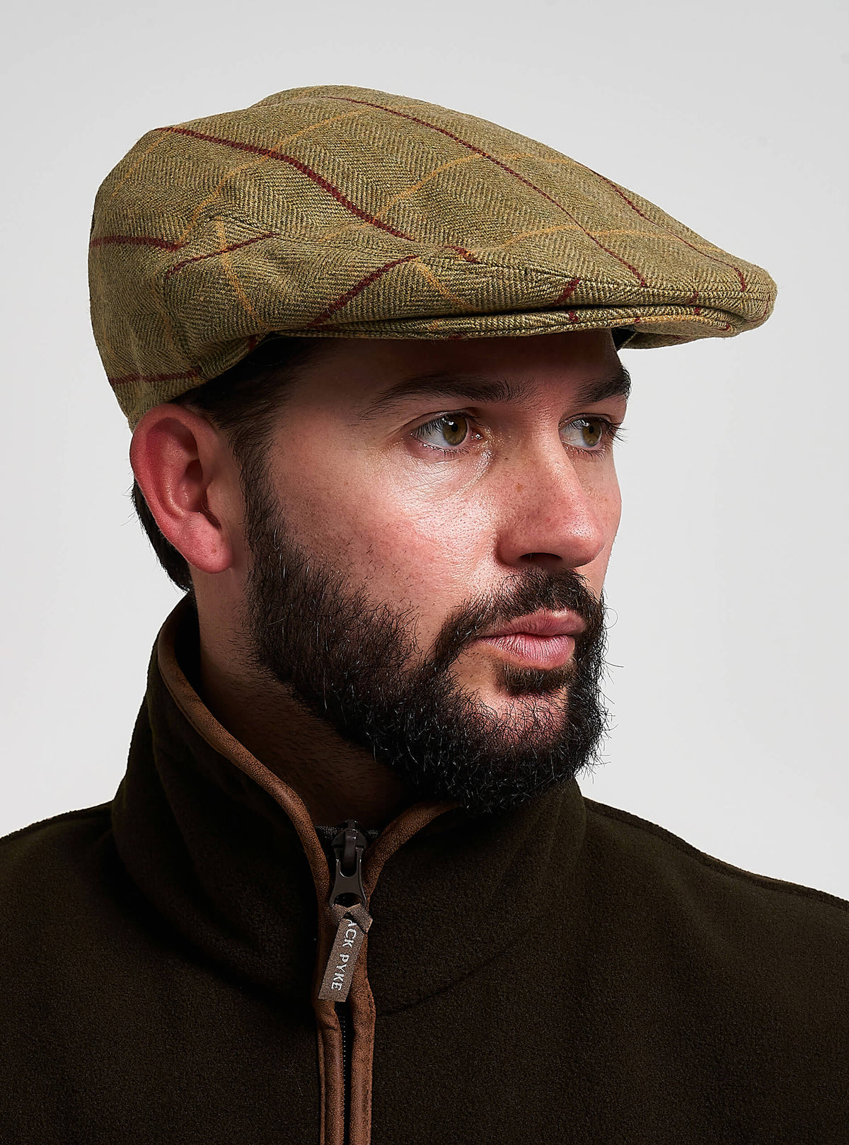 Flat Cap Wolmix Tweed Bruin