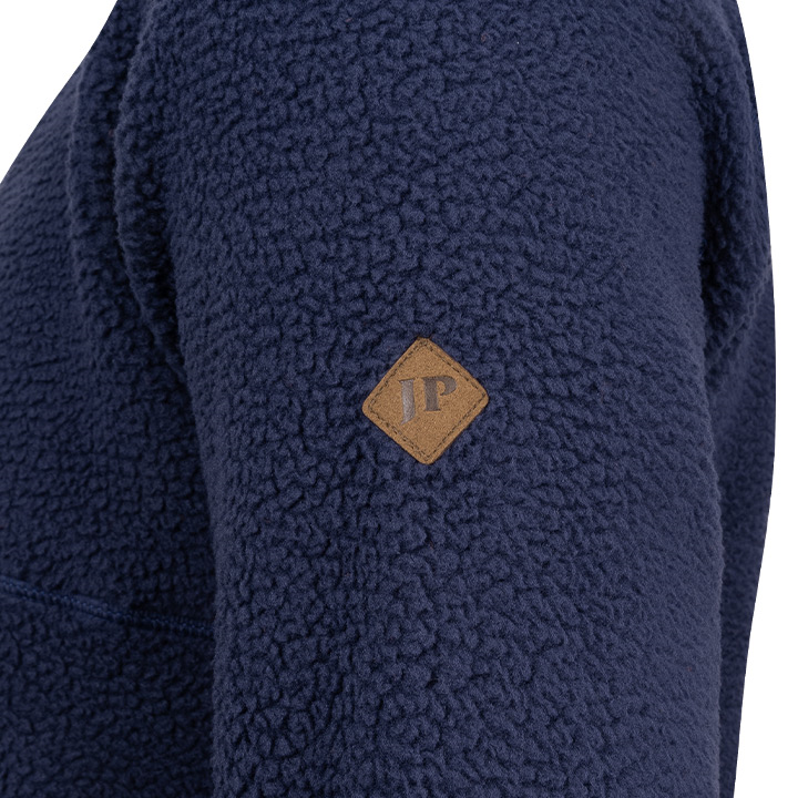 Sherpa Fleecetrui Halve Rits Marineblauw