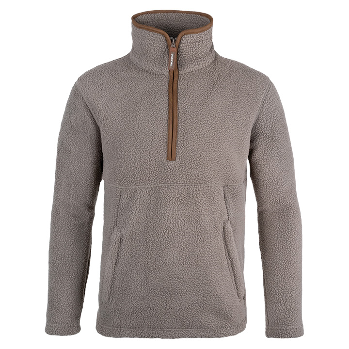 Sherpa Fleecetrui Halve Rits Shiitake