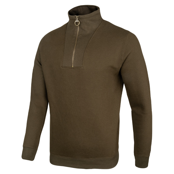 Sweater Halve Rits Donkerolijf