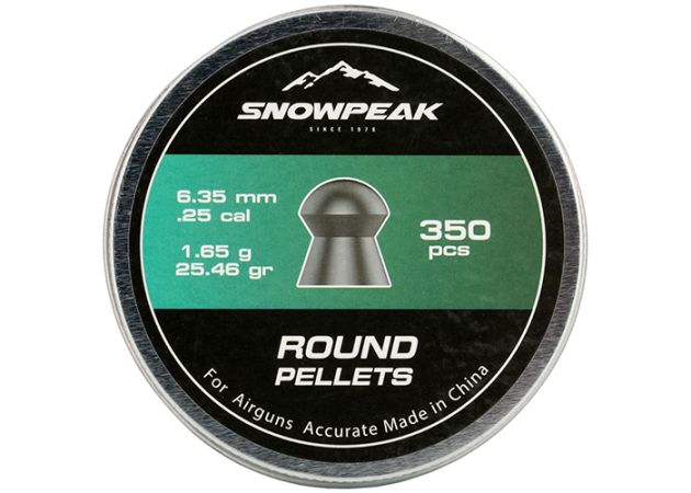 Luchtdrukkogeltjes Snowpeak Round 6.35 mm 25.46 grain