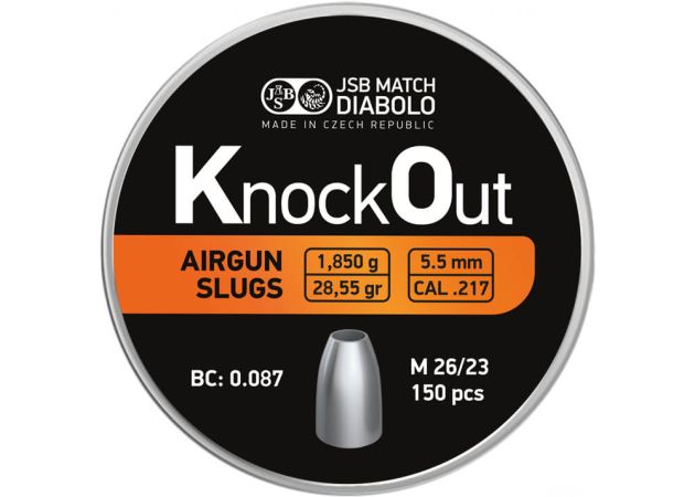 Slugs JSB Knock Out 5.5 mm HP 28.55 grain (.217)