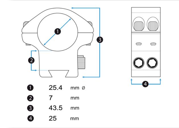 Montage Wheeler 25.4 mm Low Picatinny (3)