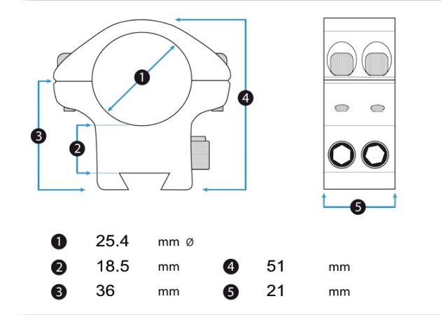 Montageringen Sportsmatch QD 25.4 mm Laser Mount (2)