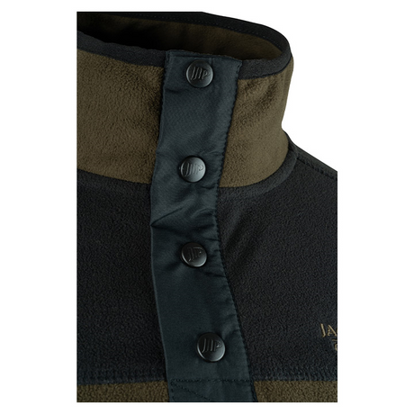 Snap Neck Fleecetrui Donkerolijf