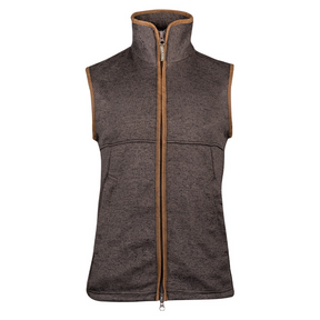 Melange Fleece Bodywarmer Bruin Gemêleerd