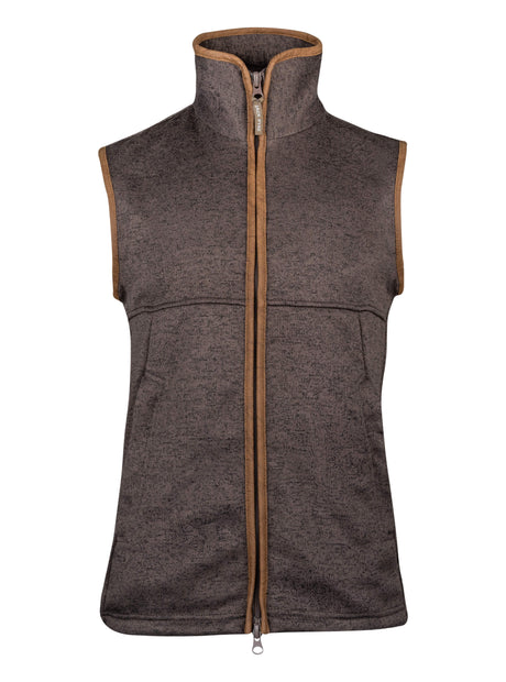 Melange Fleece Bodywarmer Bruin Gemêleerd