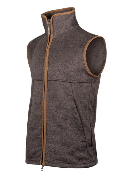 Melange Fleece Bodywarmer Donkerolijf Gemêleerd