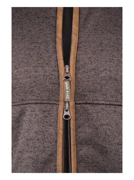 Melange Fleece Bodywarmer Bruin Gemêleerd