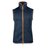 Melange Fleece Bodywarmer Marineblauw Gemêleerd