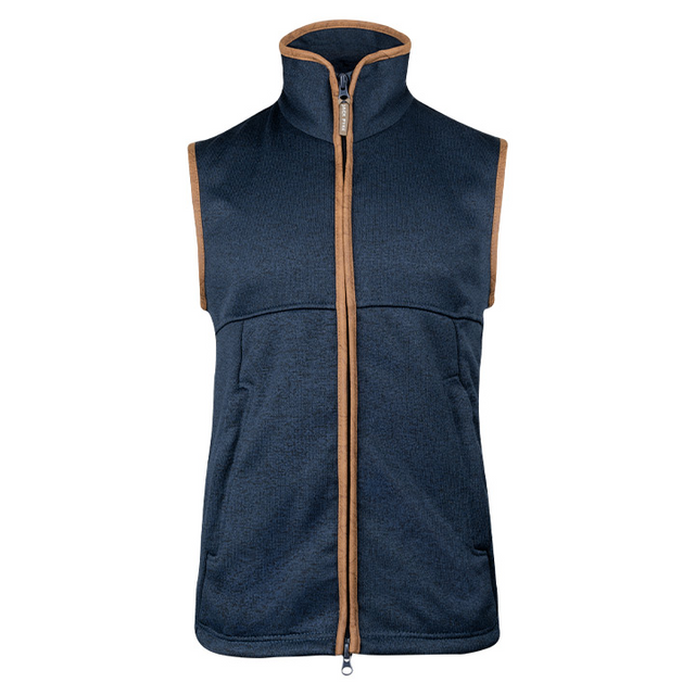 Melange Fleece Bodywarmer Marineblauw Gemêleerd