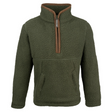 Junior Sherpa Fleecetrui Halve Rits Olijf