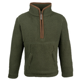 Junior Sherpa Fleecetrui Halve Rits Olijf