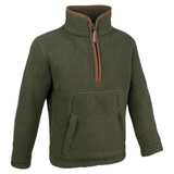 Junior Sherpa Fleecetrui Halve Rits Olijf
