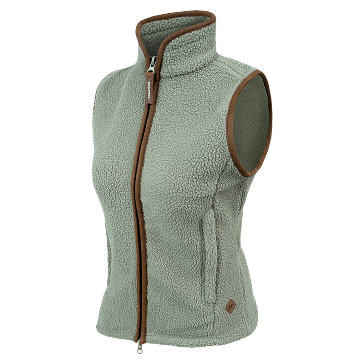 Dames Sherpa Fleece Bodywarmer Salie