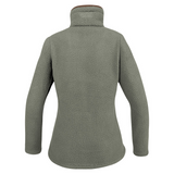 Dames Sherpa Fleecetrui Halve Rits Salie