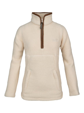 Dames Sherpa Fleecetrui Halve Rits Sail