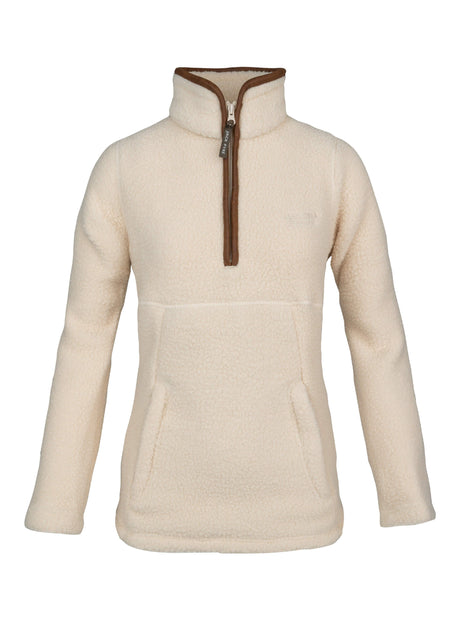Dames Sherpa Fleecetrui Halve Rits Sail