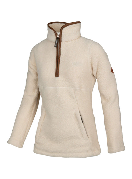 Dames Sherpa Fleecetrui Halve Rits Sail