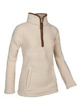 Dames Sherpa Fleecetrui Halve Rits Sail