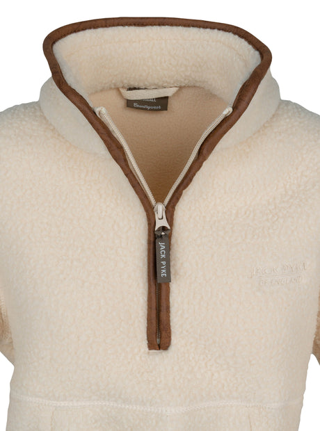 Dames Sherpa Fleecetrui Halve Rits Sail