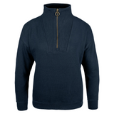 Dames Sweater Halve Rits Marineblauw