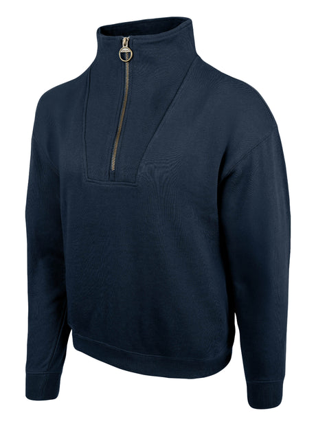 Dames Sweater Halve Rits Salie