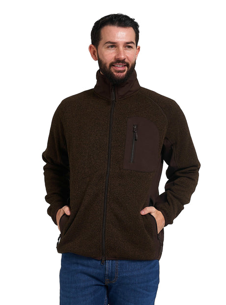 Weardale Gebreide Jas Bruin