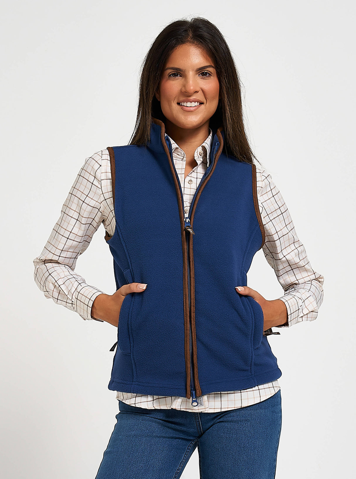 Dames Countryman Fleece Bodywarmer Donkerolijf