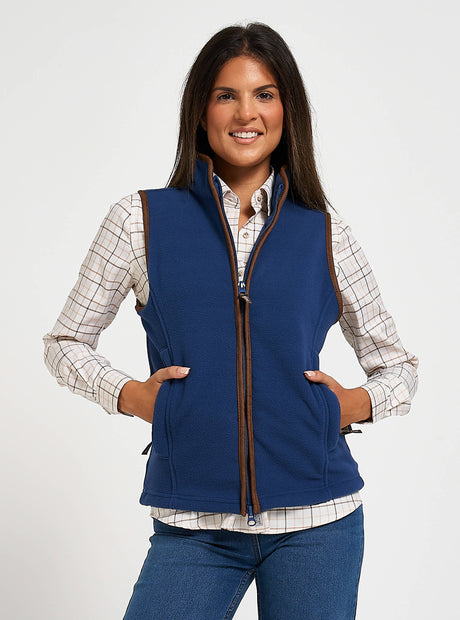 Dames Countryman Fleece Bodywarmer Marineblauw