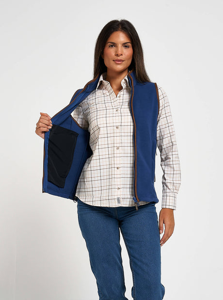 Dames Countryman Fleece Bodywarmer Champignon