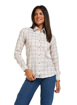 Dames Countryman Overhemd Grote Ruit Marineblauw