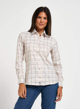 Dames Countryman Overhemd Grote Ruit Marineblauw