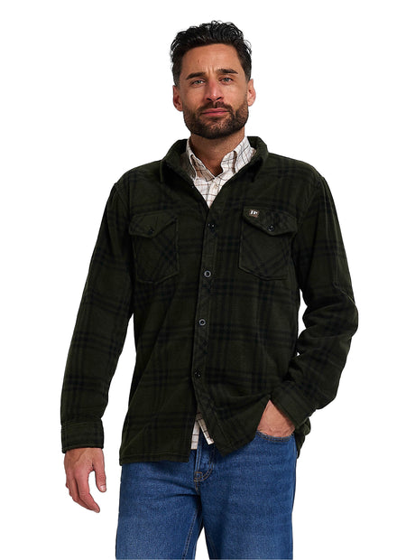 Polar Fleece Overhemd Groen Geruit
