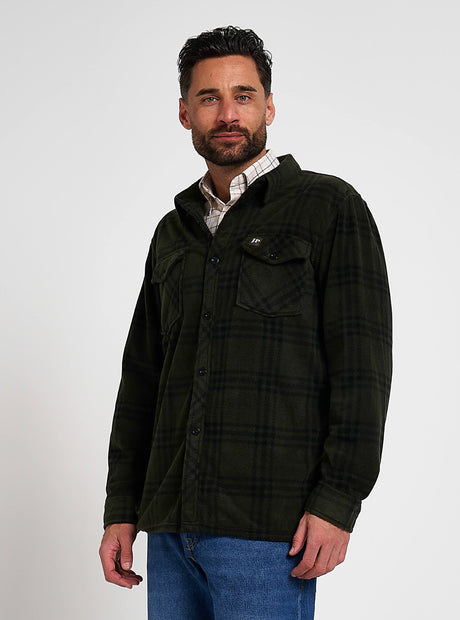 Polar Fleece Overhemd Groen Geruit
