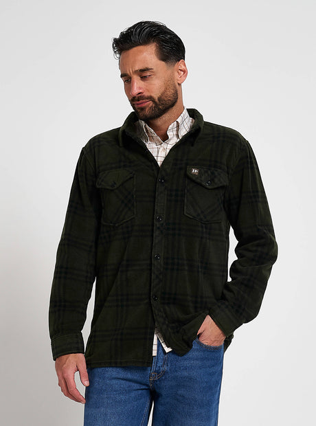 Polar Fleece Overhemd Groen Geruit