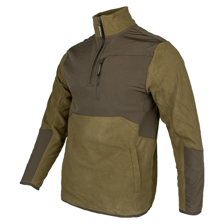 Rannock Fleecetrui Donker Mosterd