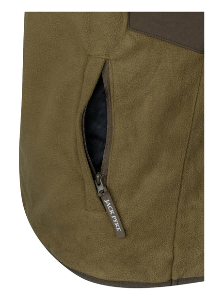 Rannock Fleecetrui Donker Mosterd