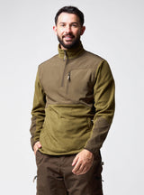 Rannock Fleecetrui Donker Mosterd