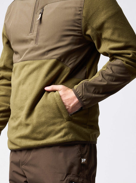 Rannock Fleecetrui Donker Mosterd
