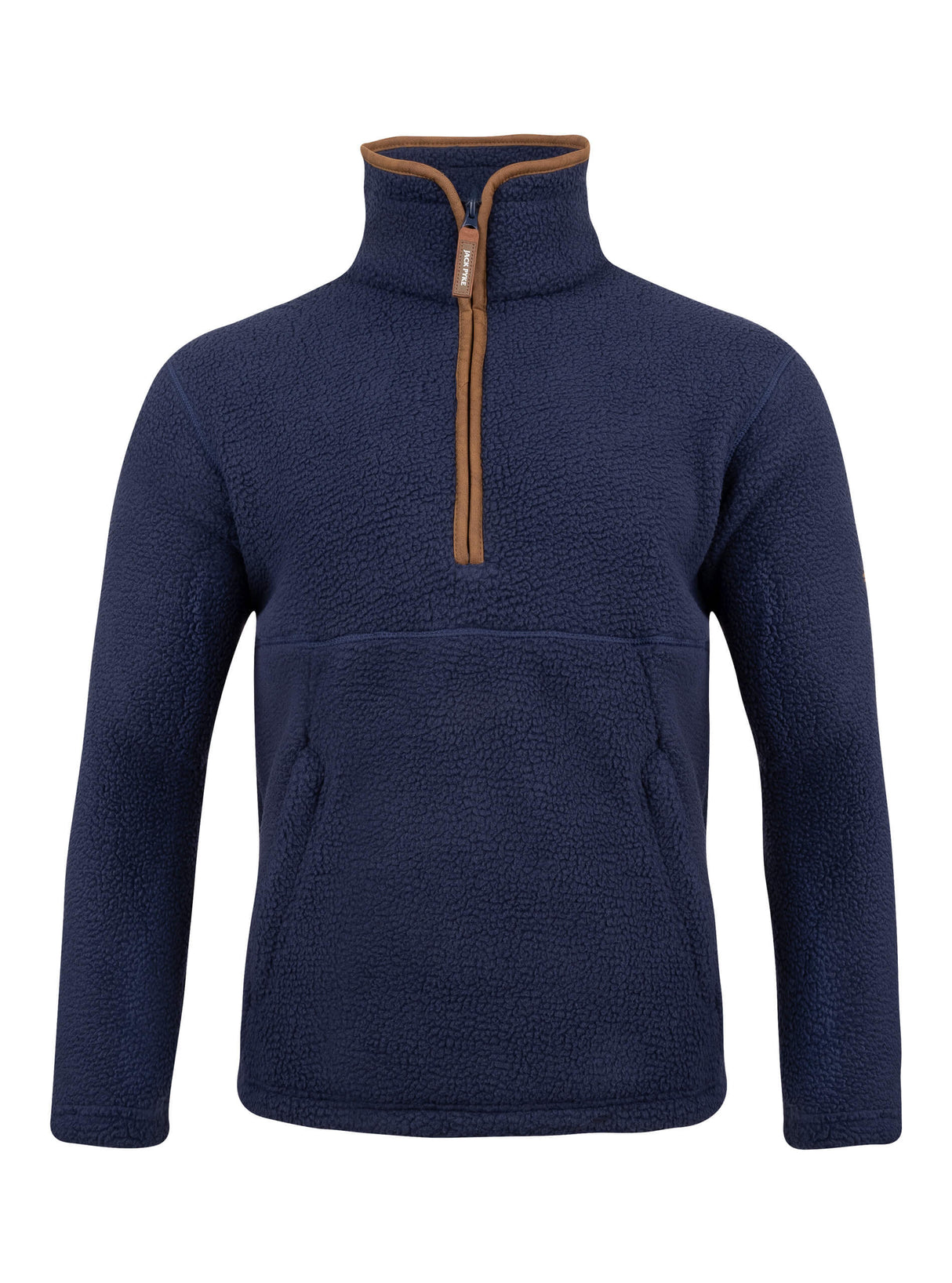 Sherpa Fleecetrui Halve Rits Marineblauw