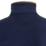 Sherpa Fleecetrui Halve Rits Marineblauw