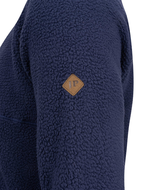 Junior Sherpa Fleecetrui Halve Rits Marineblauw