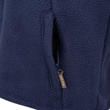 Sherpa Fleecetrui Halve Rits Marineblauw
