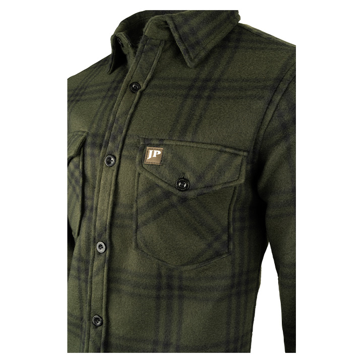 Polar Fleece Overhemd Groen Geruit
