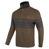 Contrast Sweater Halve Rits Groen