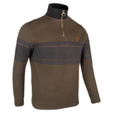 Contrast Sweater Halve Rits Groen
